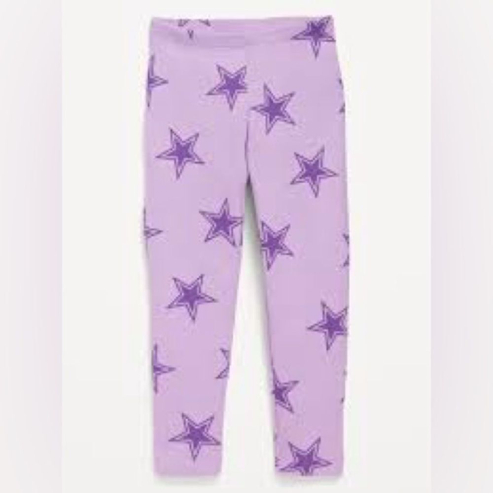 Purple Star Print Leggings